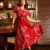 RUSTIC RED RIVERIE OSCAR DRESS