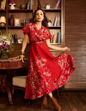 RUSTIC RED RIVERIE OSCAR DRESS