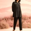 BLACK BUGS YOKE PLEATED SHIRT - Image 2