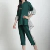 EMERALD GREEN / GREY RESORT CO-ORD SET - Image 3
