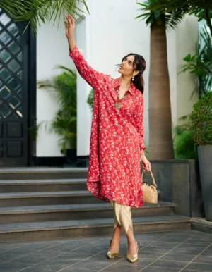 RED PANAG AARNA TUNIC