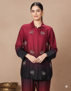 WINE OMBRE SYNERGY SHIRT