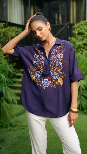 DEEP PURPLE PUNCH MANAN SHIRT