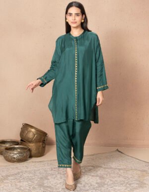 EMERALD GREEN JIA TUNIC CO-ORD SET