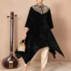 BLACK VELVET NAVYA BEADED TUNIC