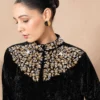 BLACK VELVET NAVYA BEADED TUNIC - Image 2