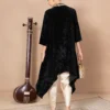 BLACK VELVET NAVYA BEADED TUNIC - Image 5