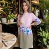 PINK JESSICA GATHERED TUNIC - Image 2