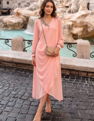 PEACH BEEKEY DRESS