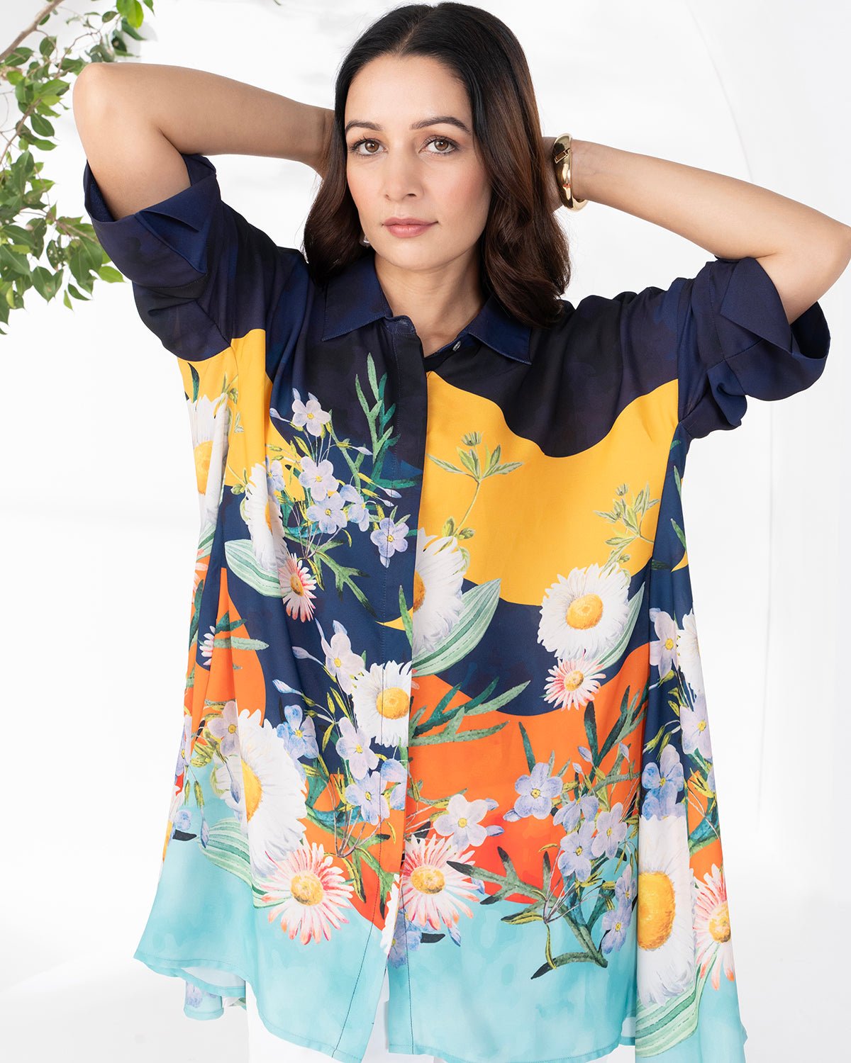 YELLOW SIDE PANEL FIORE SHIRT - Image 2