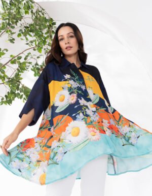 YELLOW SIDE PANEL FIORE SHIRT